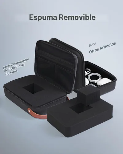Vista 7 de Luxtude Estuche rígido de EVA con espuma, funda rígida de EVA a prueba de Negro