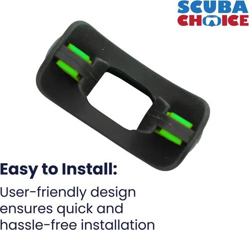 Vista 2 de Scuba Choice Ultra Black Silicone Mouthpiece with Regulator Tie – Comfortable, Durable, Compatible – Fits Most Regulators & Snorkels for Diving and
