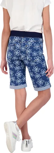 Vista 4 de WallFlower Pantalones cortos de mezclilla para niñas Pantalones cortos de mezclilla de punto para niñas, pantalones cortos elásticos para niños