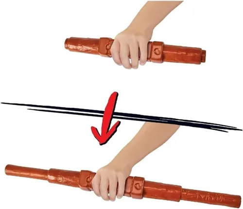 Vista 4 de Teenage Mutant Ninja Turtles: Mutant Mayhem Donatello Bo Staff Juego de rol básico por Playmates Toys