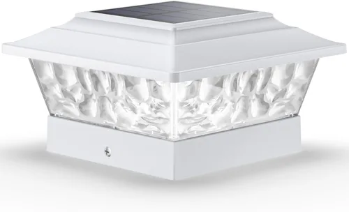 Vista 10 de SIEDiNLAR - Luces solares para poste para exteriores, 4 modos, paquete de 6 Blanco