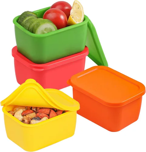 Vista 10 de Webake Recipientes de silicona para helado con tapas, 8 onzas, vasos de helado caseros reutilizables para congelador, juego de 4
