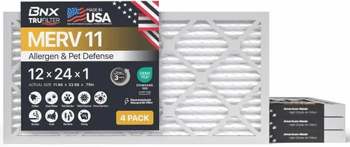 Vista 21 de BNX TruFilter - Filtro de aire MERV 11 de 10 x 10 x 1 pulgadas (paquete de 4) – Fabricado en Estados Unidos – Defensa contra Alérgenos Filtros