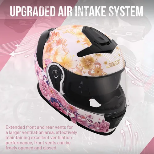 Vista 3 de OUMURS Cascos Modulares de Motocicleta de Cara Completa Abatibles para Motocicleta de Calle Casco de Motocicleta para Adulto Unisex Modelo 912