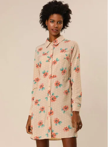 Vista 5 de Allegra K Vestido de lunares vintage con botones para mujer, cuello con lazo y cinturón