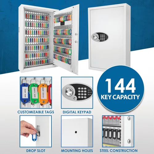 Vista 7 de Barska Cerradura de teclado electrónico digital para montaje en pared, caja fuerte ideal para el hogar, hoteles, escuelas y negocios