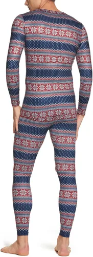 Vista 2 de TSLA Conjunto de ropa interior térmica para hombre, pantalones largos con forro polar suave, capa base cálida de invierno, parte superior e inferior