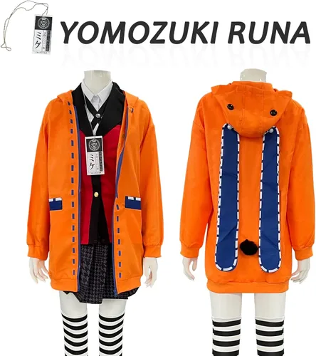 Vista 3 de Kakegurui - Disfraz de cosplay de anime para fiesta temática de Halloween y trajes cotidianos