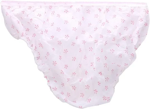 Vista 5 de Bragas desechables para mujer, ropa interior de papel de algodón para viajes y estancias en hospitales, 7 piezas (XXL), Predeterminado