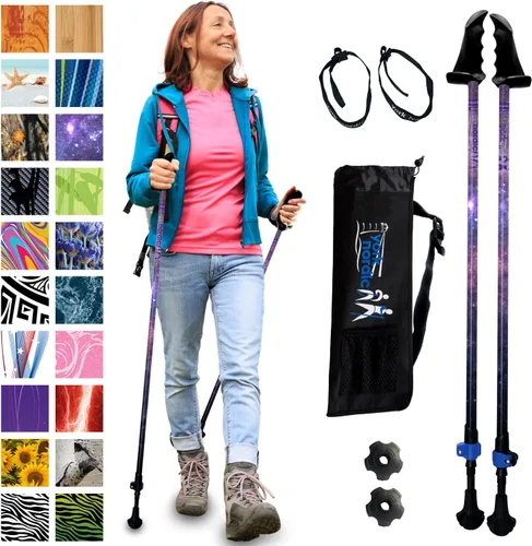 Vista 10 de York Nordic Motivator - Bastones de caminata para equilibrio y rehabilitación - Agarres de estabilidad patentados - Ligeros, ajustables y plegables