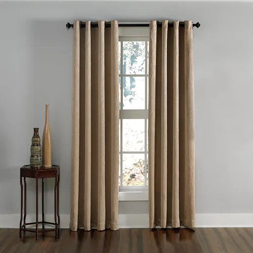 Vista 11 de Curtainworks Lenox Panel de Cortina con Ojales, Gris, 50 x 132 pulgadas