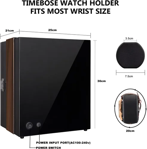 Vista 7 de Watch Winder Automatic Watches Storage Box Automatic Watches for Both Men and Womens Watches with Silent Motor.