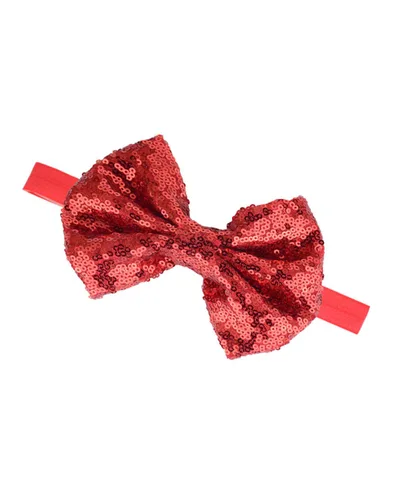 Vista 2 de Baby Christmas Sequins Headband Red Green Glitter Bow Hair Band BHC03 (verde)