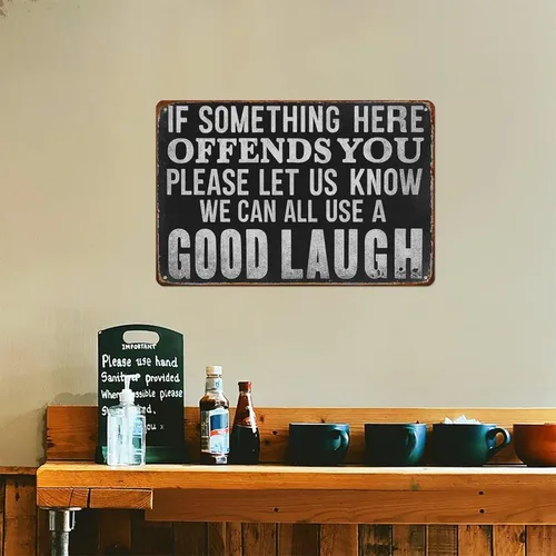 Vista 4 de Putuo Decor Duct Tape It Can't Fix Stupid But It Can Muffle The Sound Retro Aluminum Metal Signs Wall Decoration 8X12 Inches for Kitchen Bar Room