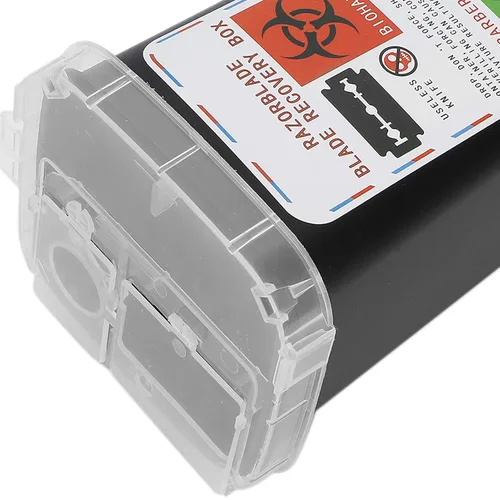 Vista 8 de Contenedor de hoja de eliminación, cuchillo de afeitado de sellado fuerte, caja de recogida, caja de afeitar de seguridad para hombres, peluquería