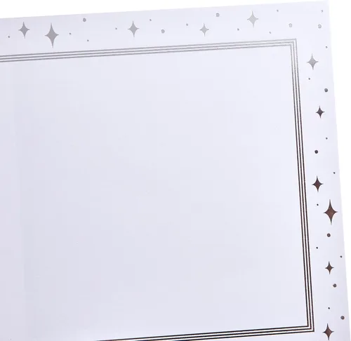 Vista 2 de Gartner Studios Papel de Certificado con Estrellas Abstractas en Lámina, Papelería Personalizada, Estampado en Lámina, 8.5" x 11", 15 Hojas