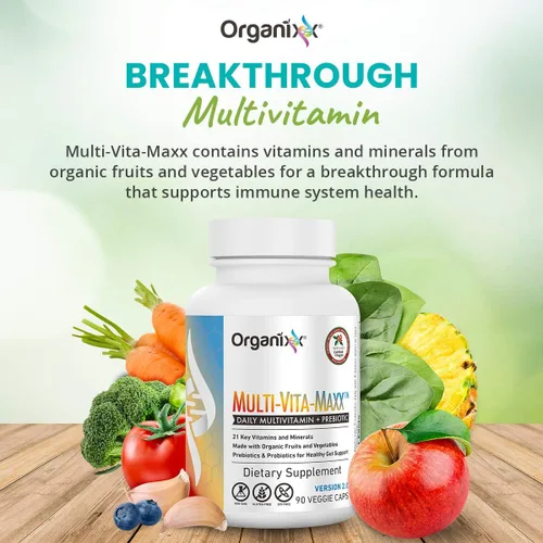 Vista 5 de Organixx Colágenos de origen limpio (20 porciones) y paquete Multi-Vita-Maxx (90 cápsulas), proteína con vitamina C y zinc más multivitamínico