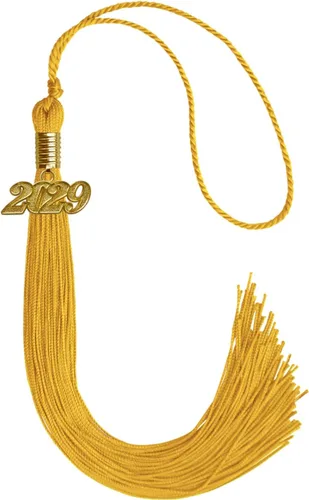 Vista 66 de Endea Graduation - Borla de un solo color con fecha dorada (Oro Antiguo, 2020)