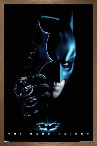 Vista 14 de Trends International DC Comics Movie - Póster de pared de Batman con Batarang, 14.725 x 22.375 pulgadas, versión enmarcada de madera de granero