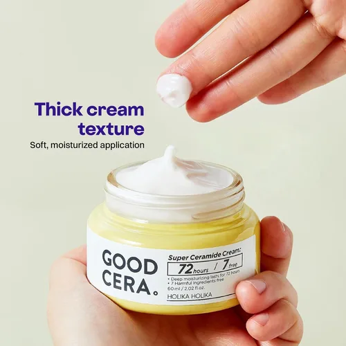 Vista 7 de HOLIKA HOLIKA Good Cera Super Ceramide Cream Crema facial calmante e hidratante para la piel Crema de ceramida hidratante coreana para la cara