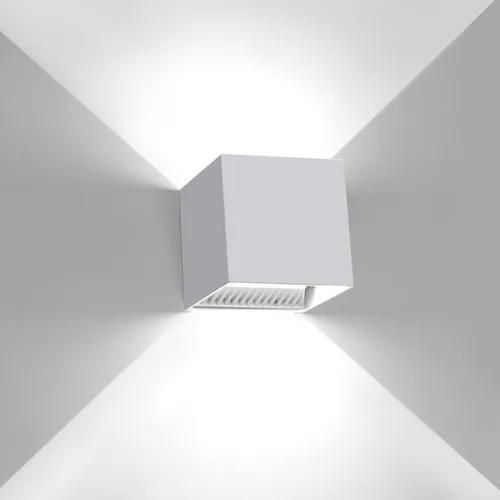 Vista 9 de Kawell Aplique de pared LED moderno de 12 W, ángulo de haz ajustable, impermeable, IP65, luz de pared de aluminio para interiores y exteriores