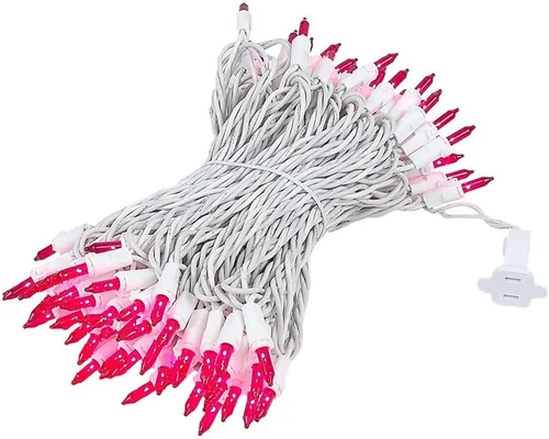 Vista 14 de Novelty Lights - Cadena de 100 mini luces incandescentes con bulbo, 50 pies, espaciadas cada 6 pulgadas, con cable blanco, con certificación UL