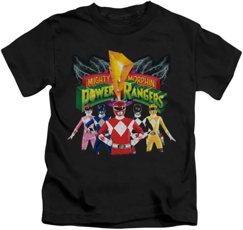 Vista 2 de Power Rangers Ranger Heads Kid's T-Shirt (Ages 4-7)