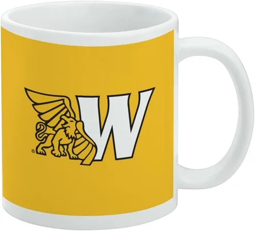 Vista 37 de Taza de cerámica con el logotipo principal de la Universidad Rider, taza de regalo novedosa para café, té y bebidas calientes, 11oz, blanca