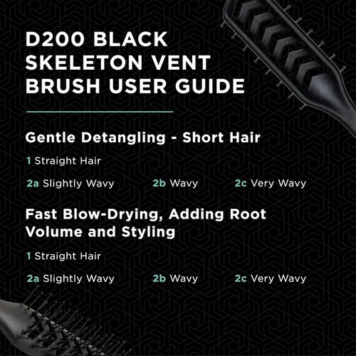 Vista 11 de Jack Dean by Denman D200 Cepillo de ventilación flexible para secado con soplado, cepillo de pelo para cabello húmedo y seco, rizado, grueso, lacio