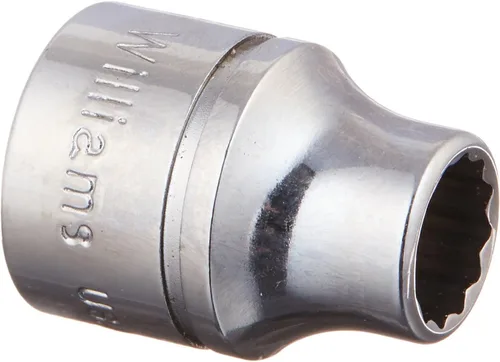 Vista 24 de Williams JHWB-1232 - Zócalo poco profundo de 3/8 pulgadas, SAE de 12 puntos, 1 pulgada, acabado cromado pulido