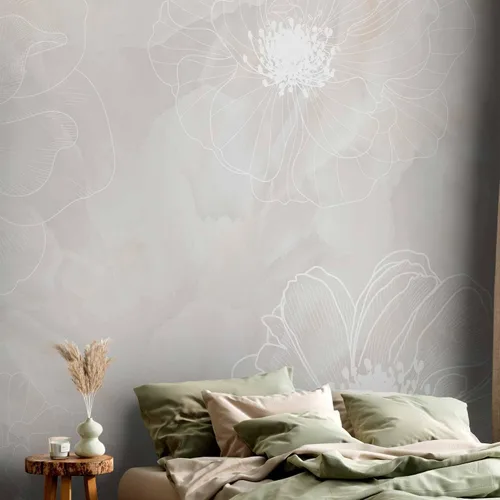 Vista 5 de artgeist Mural de Pared Flores Florales 77x55 pulgadas - Papel Tapiz XXL de Despegar y Pegar Autoadhesivo Removible Adhesivo Grande Lámina