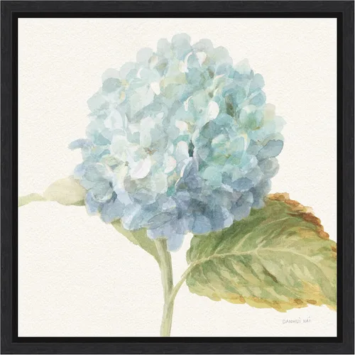 Vista 8 de Amanti Art Lienzo enmarcado para pared, 16 x 16 pulgadas, saco floral V cultivo de hortensia azul por Danhui Nai, lienzo enmarcado para pared, obras