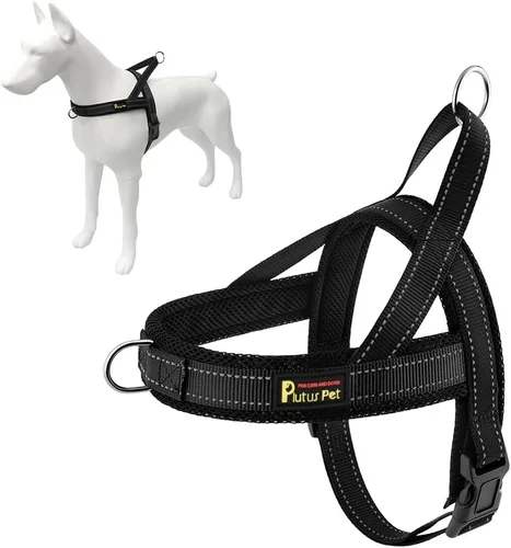 Vista 8 de Plutus Pet - Arnés antitirones para cachorros y perros pequeños, acolchado de malla transpirable Adjustable Reflective with Handle, Escape Proof