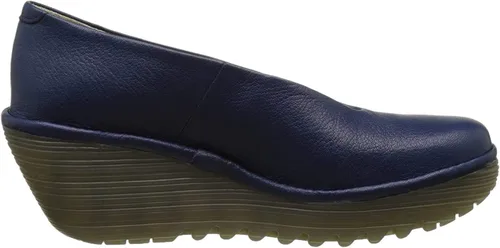 Vista 6 de FLY London Zapatos de tacón de cuña Yaz para mujer Negro (black Mousse)