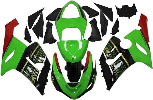 Vista 13 de US STOCK Carenado rojo apto para Kawasaki Ninja 2005 2006 ZX6R 636 ZX-6R inyección ABS plásticos posventa carrocería marco 05 06 f.rojo