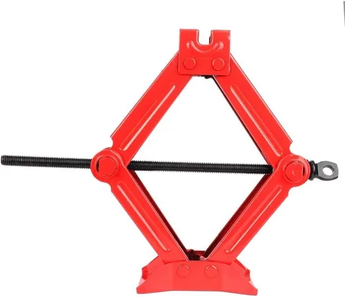 Vista 7 de Aramox Scissor Jack, Coche Automotriz Scissor Jack Emergencia Crank Stand Tool Rojo