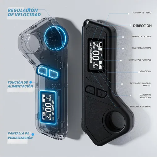 Vista 3 de V20 - Monopatín eléctrico con control remoto, velocidad máxima de 28 mph, rango de 22 millas, motor de eje de 1000 W, monopatín de tabla larga