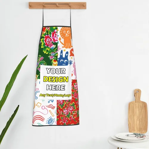 Vista 5 de Delantales impermeables personalizados para diseñar tu propia foto logotipo texto para cocinar hornear 28.3 x 20.4 pulgadas