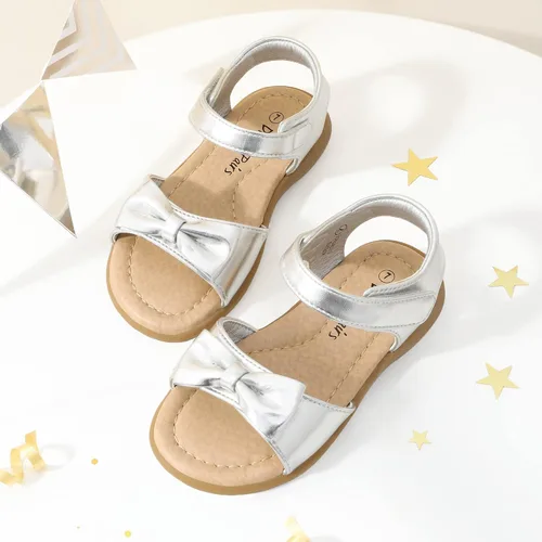 Vista 4 de DREAM PAIRS Sandalias de verano con lazo de moda para niñas pequeñas