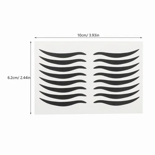Vista 2 de Healifty Pegatinas negras para delineador de ojos, 80 pares, reutilizables, impermeables, ahumadas