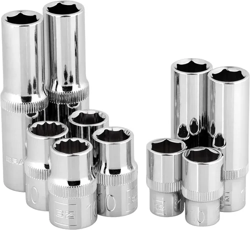 Vista 12 de BRAZEN Paquete de dos enchufes de impacto de 10 mm (múltiple tipo, accionamiento de 1/2")