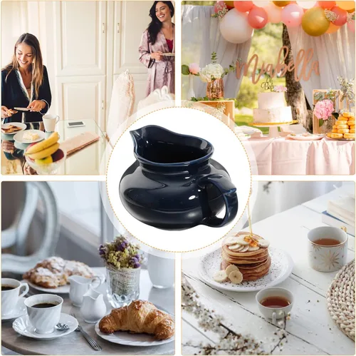 Vista 4 de Kichvoe Jarra de leche, mini terrario, jarabe de café, tanque de terrario, taza de salsa decorativa, dispensador de crema, jarra de café, taza