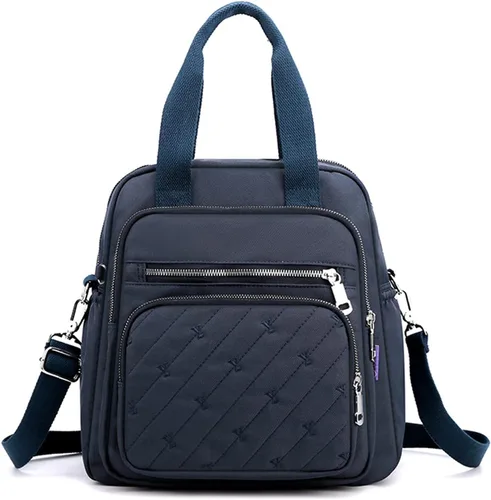 Vista 12 de PORRASSO Mochila Moda Bolso De Hombro Bolso De Las Mujeres Mochila Mochila Nylon, Negro -, Mochilas de mochila