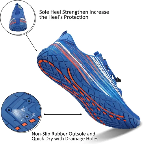 Vista 4 de TIAMOU - Zapatos de agua para hombre y mujer secado rápido y agradables para natación buceo surf calcetines acuáticos para natación senderismo