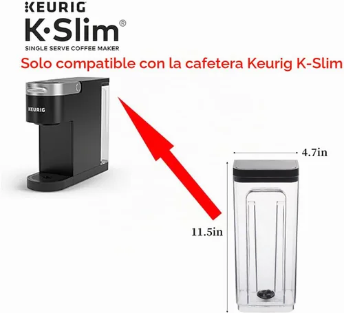 Vista 2 de Depósito de agua de piezas de repuesto, compatible con cafeteras Keurig K-Slim Single Serve