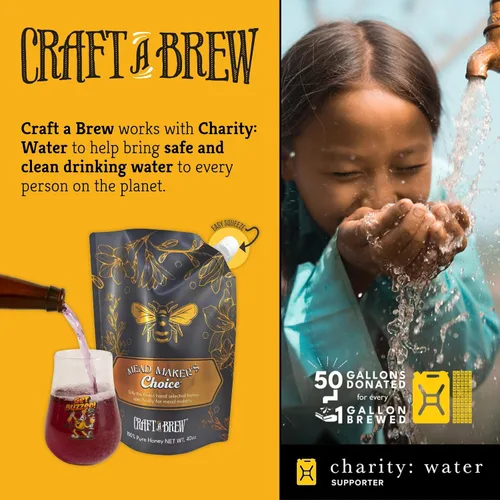 Vista 6 de Craft A Brew - Mead Maker's Choice - Kit de recetas de hidromiel con efecto mariposa - Ingredientes e instrucciones para la fermentación