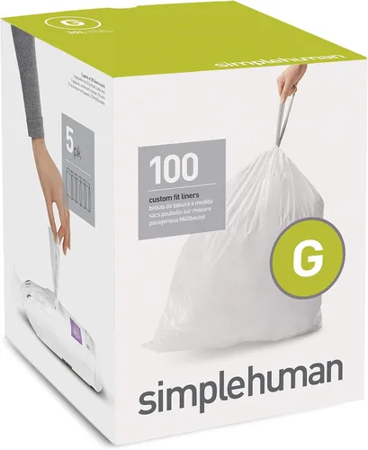 Vista 8 de simplehuman Forro para bote de basura de ajuste personalizado, 45 litros/12 galones, 20 unidades (paquete de 2)