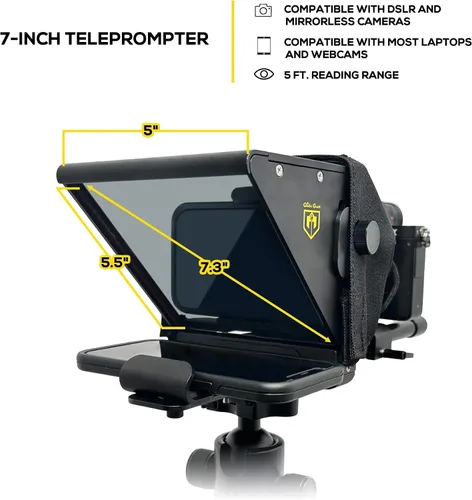 Vista 2 de Glide Gear TMP 75 Teleprompter - Laptop, DSLR, Smartphone - Funda de transporte, sin montaje