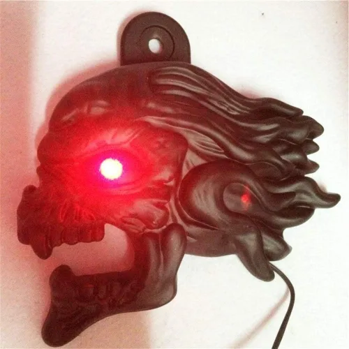Vista 2 de MT246-009-A- Cubierta negra para bocina de cabeza de viento de Ghost Head Compatible con Harley-Davidson de 1992 en adelante con montaje lateral