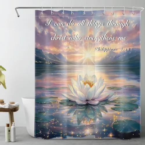Vista 20 de LB Cortina de ducha asiática de piedra zen, cortina de ducha japonesa para baño, cortinas de baño de tela negra de 48 x 72 pulgadas con ganchos